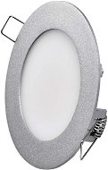 EMOS LED Panel, 120mm, Round Built-In, Silver, 6W, Neutral White - LED Panel