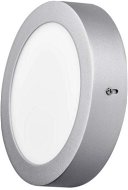 EMOS LED Panel 170mm, Round, Surface-Mounted, Silver, 12W, Neutral White - LED Panel