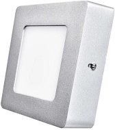EMOS LED panel 120 × 120, štvorcový prisadený strieborný, 6 W neutrálna biela - LED panel