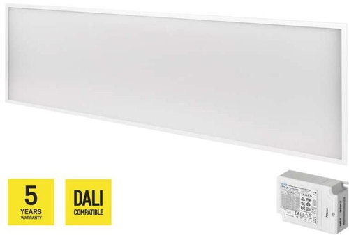 EMOS LED Panel DALI, 30×120, Rectangular, Built-In, White, 40W, Neutral White - LED Panel - Main image