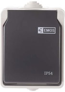 EMOS Wall Socket, Grey-black, IP54 - Socket