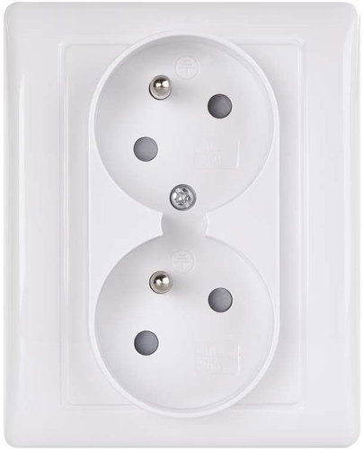 EMOS Double Socket, White - Socket - Main image