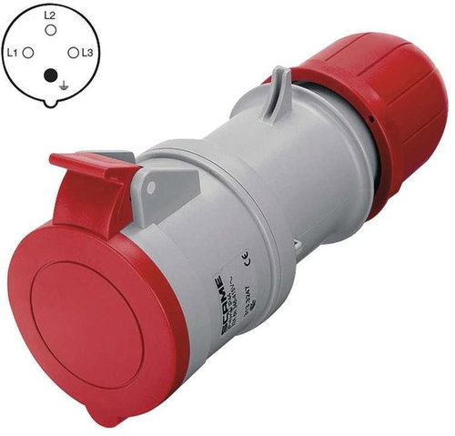 EMOS Coupling 4P 32A/400V, IP44 - Socket - Main image