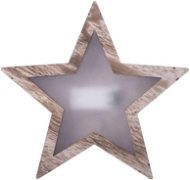 EMOS LED dekorácia – hviezda 3D drevená, 2× AA, teplá biela - Vianočné osvetlenie