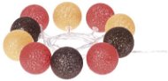 EMOS LED garland - cotton balls, autumn, 2xAA, warm white, timer - Christmas Lights