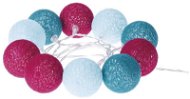 EMOS LED garland - cotton ball, spring, 2x AA, warm white, timer - Christmas Lights
