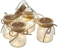 EMOS LED Christmas Garland – 5 × glasses, 3 × AA, warm white, timer - Christmas Lights