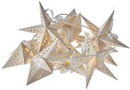 LED Christmas Garland - Stars, 2x AA, Warm White, Timer - Christmas Lights