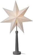 Candlestick with Bulb, E14, Grey with Paper Star, 46x70cm, Indoor - Star Light