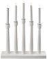 Candlestick for 5x Bulb E10 Wooden White, 36x49cm, Indoor - Electric Christmas Candlestick