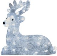 LED karácsonyi rénszarvas, 31cm, kültéri, hideg fehér, időzítő - Karácsonyi világítás