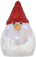 LED karácsonyi hóember, 30cm, AA, hideg fehér, időzítő - Karácsonyi világítás