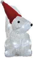 LED vianočná veverička, 22 cm, 3× AA, studená biela, časovač - Vianočné osvetlenie