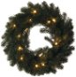 LED Christmas Wreath, 40cm, 2x AA, Indoor, Warm White - Christmas Lights