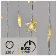 LED vianočný záves – hviezdy, 120 × 90 cm, vonkajší, teplá biela, časovač - Vianočná reťaz