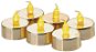 LED Dekoration - 6x Goldene Kerze, CR2032 6x - Weihnachtsbeleuchtung
