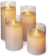 LED candles,  5x10/12,5/15/17,5cm, White, 3x AAA, 4 pcs - Christmas Lights