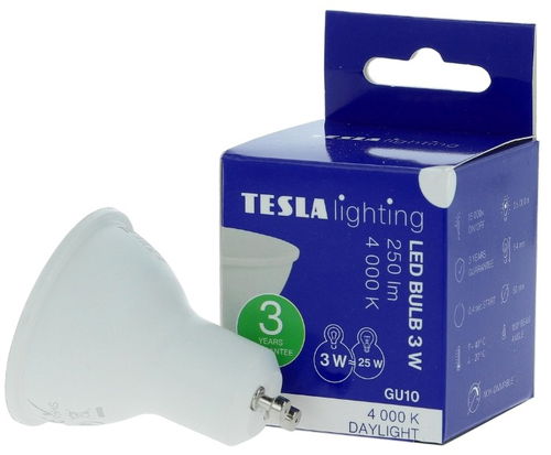 TESLA LED 3W GU10 4000K - LED žárovka - Hlavní obrázek