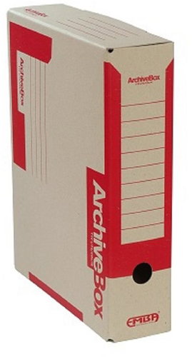 Emba Archive box inner 330 × 260 × 75 red - Archive Box - Main image
