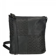 Enrico Benetti Sicily leather crossbody bag black - Handbag