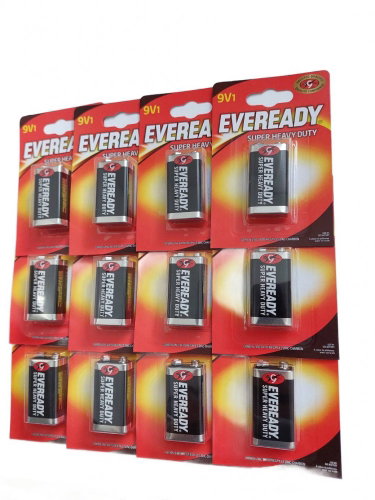 Energizer Eveready 9 V zinc chloride battery 12 pcs - Disposable Battery - Main image