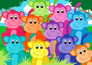 ENJOY Rainbow Monkey Puzzle 1000 pieces - Jigsaw Puzzle