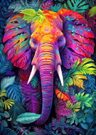 ENJOY Puzzle Masked Elephant 1000 pieces - Jigsaw Puzzle