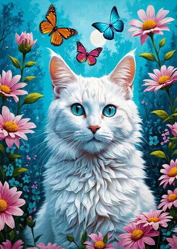 ENJOY White Cat Puzzle 1000 pieces - Jigsaw Puzzle - Main image