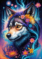 ENJOY Puzzle Magic Wolf Portrait 1000 pieces - Jigsaw Puzzle