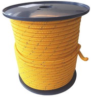 ENPRO Knitted rope with PPV 10 mm core, 16 strands with reflective tape, 100 m, yellow - Rope