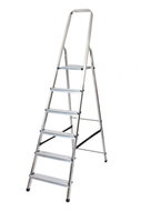 Drabest Aluminium Stepladder Single-sided 1x 6 Rungs - Stepladder