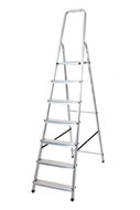 Drabest Aluminium Stepladder Single-sided 1x 7 Rungs - Stepladder