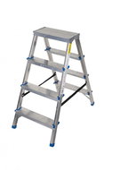 Drabest Aluminium Stepladder Double-sided 2x 4 Partitions - Stepladder