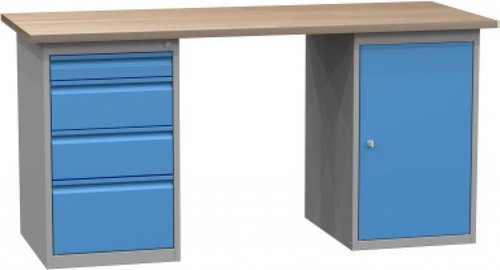 Enprag Workshop Table with Base Container 1700mm - Workbench - Main image