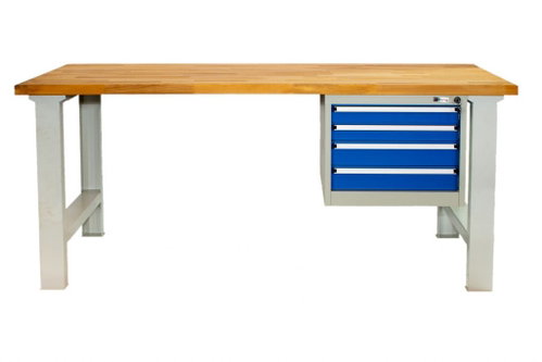 Enprag Workshop Prefabricated Workbench with Container. Height: 850mm Board width: 2000mm - Workbench - Main image