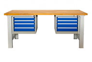 Enprag Workshop Prefabricated Workbench with Containers. Height: 850mm Board width: 2000mm Board - Workbench