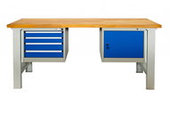 Enprag Workshop Prefabricated Workbench with Containers. Height: 850mm Board width: 2000mm - Workbench