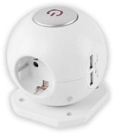 Power Ball 3 sockets Schuko 2 USB 1.5m white with switch 3G1.5 - Extension Cable