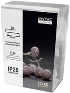 ENTAC LED Christmas chain 1 m, indoor, warm light, 10 LED balls - Light Chain