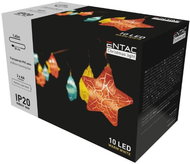 ENTAC LED Christmas chain 1,35 m, indoor, warm light, 10 LED stars - Light Chain