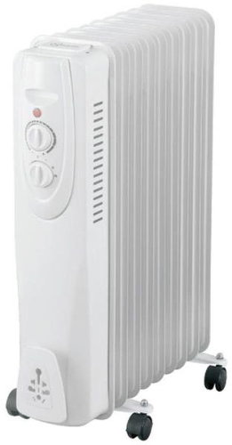 Entac Oil radiator, 3 power levels, max 2000 W, thermostat, 9 fins, castors - Oil Radiator - Main image