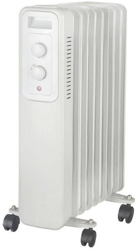 Entac Oil radiator, 3 power levels, max 2000 W, thermostat, 9 fins, on castors - Oil Radiator - Main image