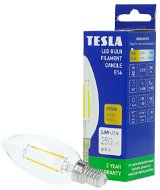Tesla LED žárovka svíčka E14 2,5W Filament - LED žárovka