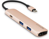 Epico USB Type-C Hub Multi-Port 4K HDMI – gold/black - Replikátor portov
