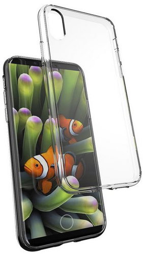Epico Twiggy Gloss for iPhone X, Black Transparent - Phone Cover - Main image