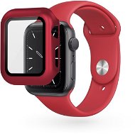 Epico Glass Case For Apple Watch 4/5/6/SE (44mm) - Red - Protective Watch Cover