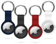 Epico AirTag szilikon 4 csomaggal - fekete, fehér, kék, piros, piros - AirTag kulcstartó