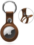Epico AirTag Leather Case with Epico Logo - Brown - AirTag Key Ring