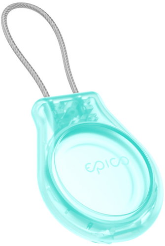 Epico Rugged Case for AirTag (1st–2nd Gen) – Turquoise Transparent - AirTag Case - Main image