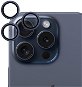 Camera Glass Epico hliníkové ochranné sklo na čočky fotoaparátu pro iPhone 15 Pro / 15 Pro Max  - modrý titan - Ochranné sklo na objektiv